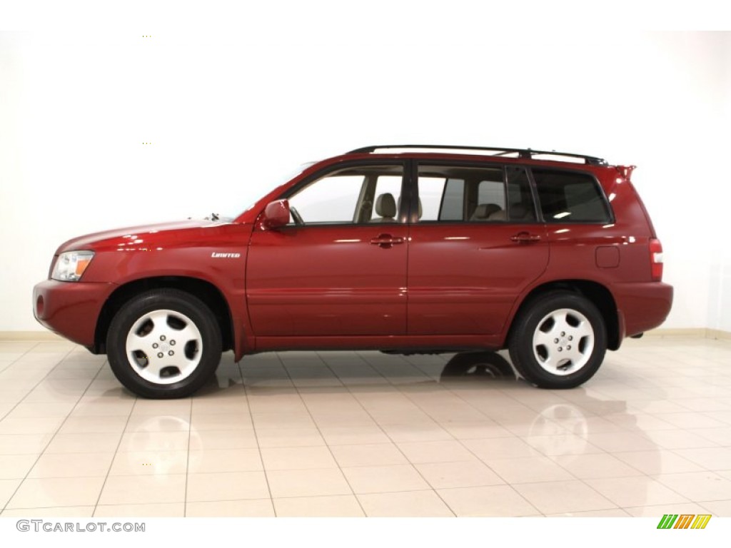 Sundown Red Pearl 2004 Toyota Highlander Limited V6 4WD Exterior Photo #66130565