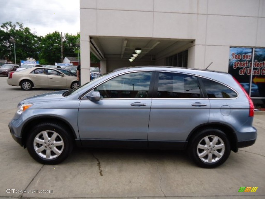 2009 CR-V EX-L 4WD - Glacier Blue Metallic / Gray photo #2