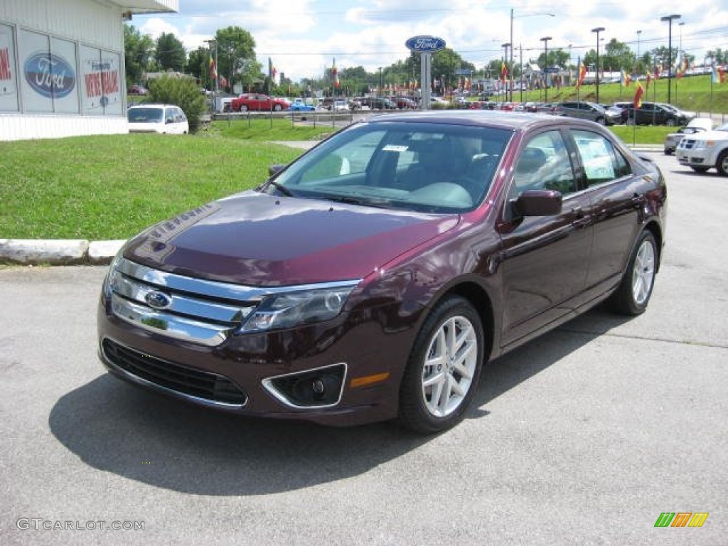 2012 Fusion SEL - Bordeaux Reserve Metallic / Medium Light Stone photo #2