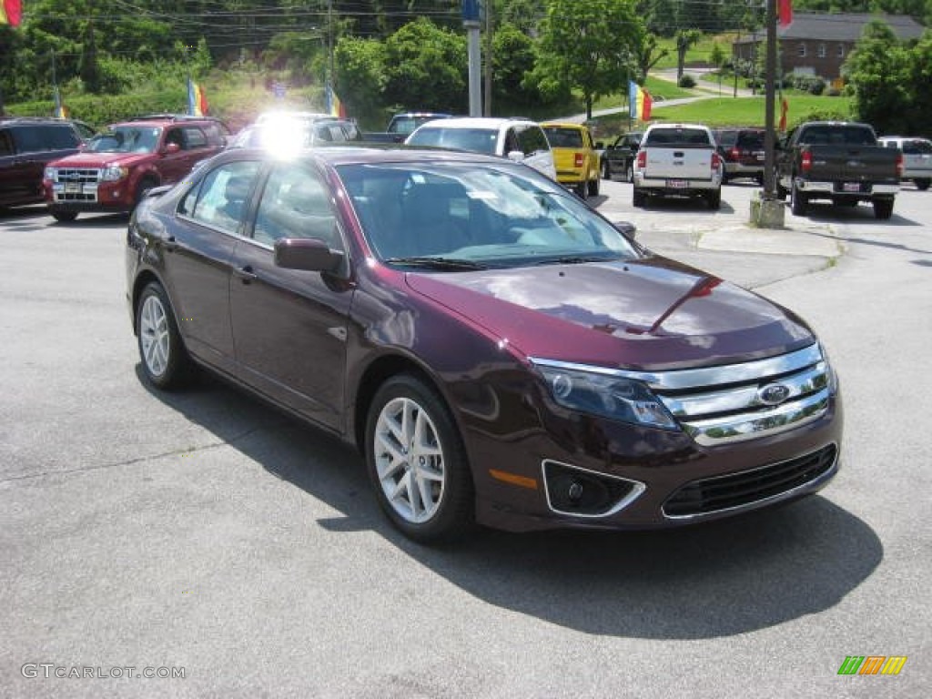 2012 Fusion SEL - Bordeaux Reserve Metallic / Medium Light Stone photo #4