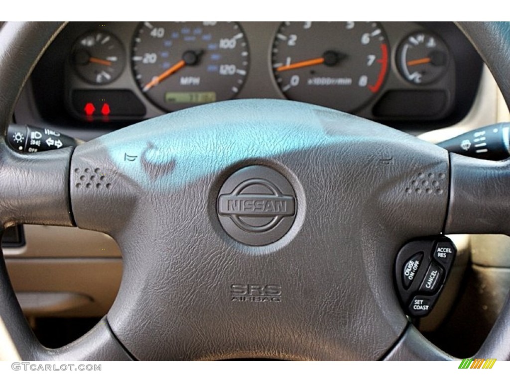 2002 Nissan Sentra GXE Stone Steering Wheel Photo #66135578