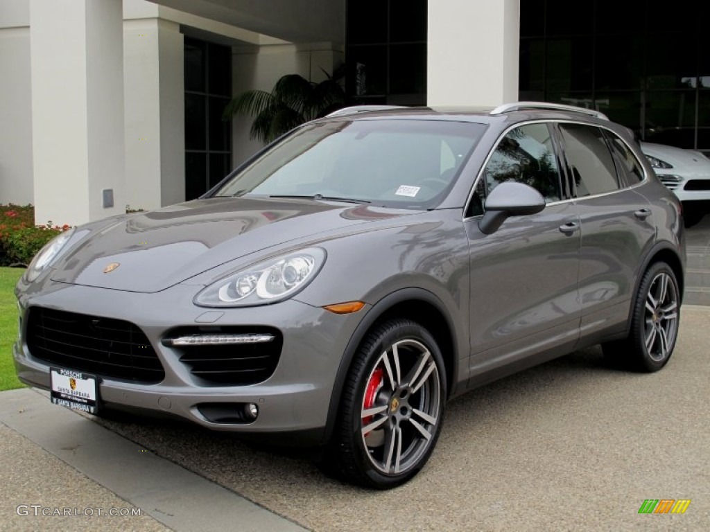 Meteor Grey Metallic 2012 Porsche Cayenne Turbo Exterior Photo #66135765