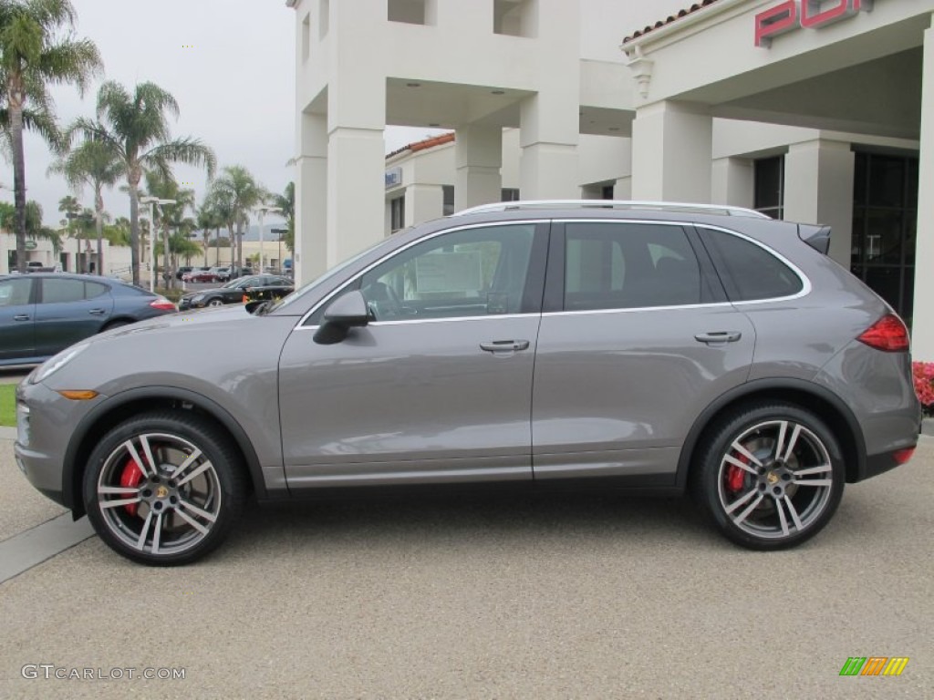 Meteor Grey Metallic 2012 Porsche Cayenne Turbo Exterior Photo #66135776