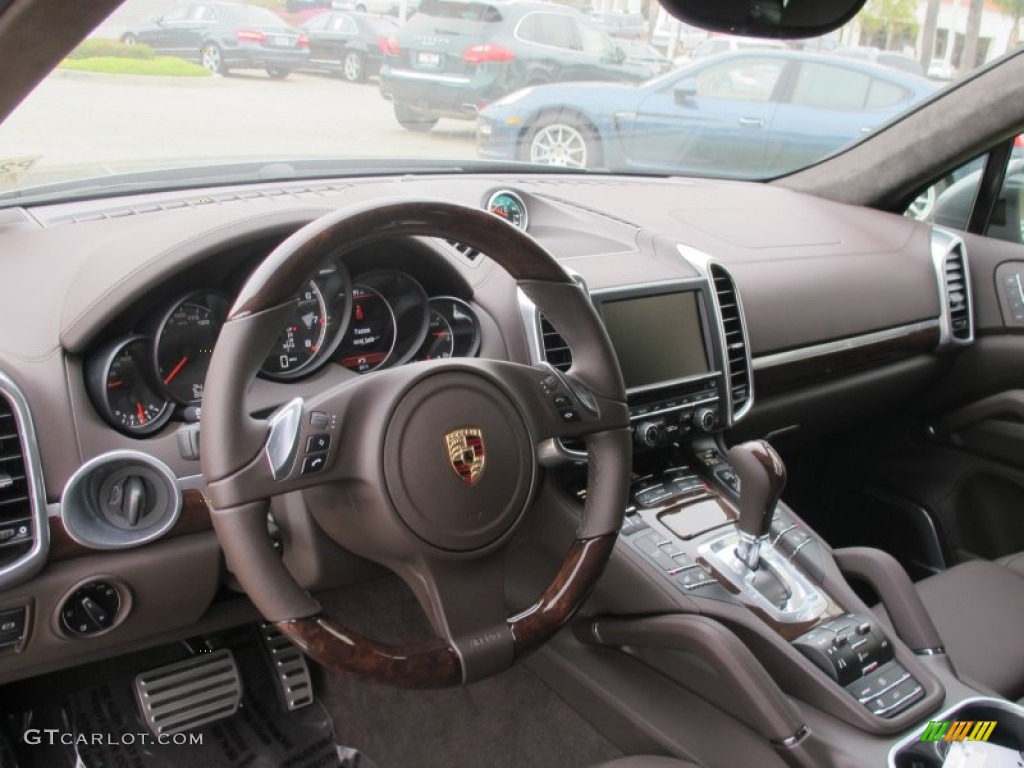 2012 Porsche Cayenne Turbo Natural Espresso Dashboard Photo #66135806