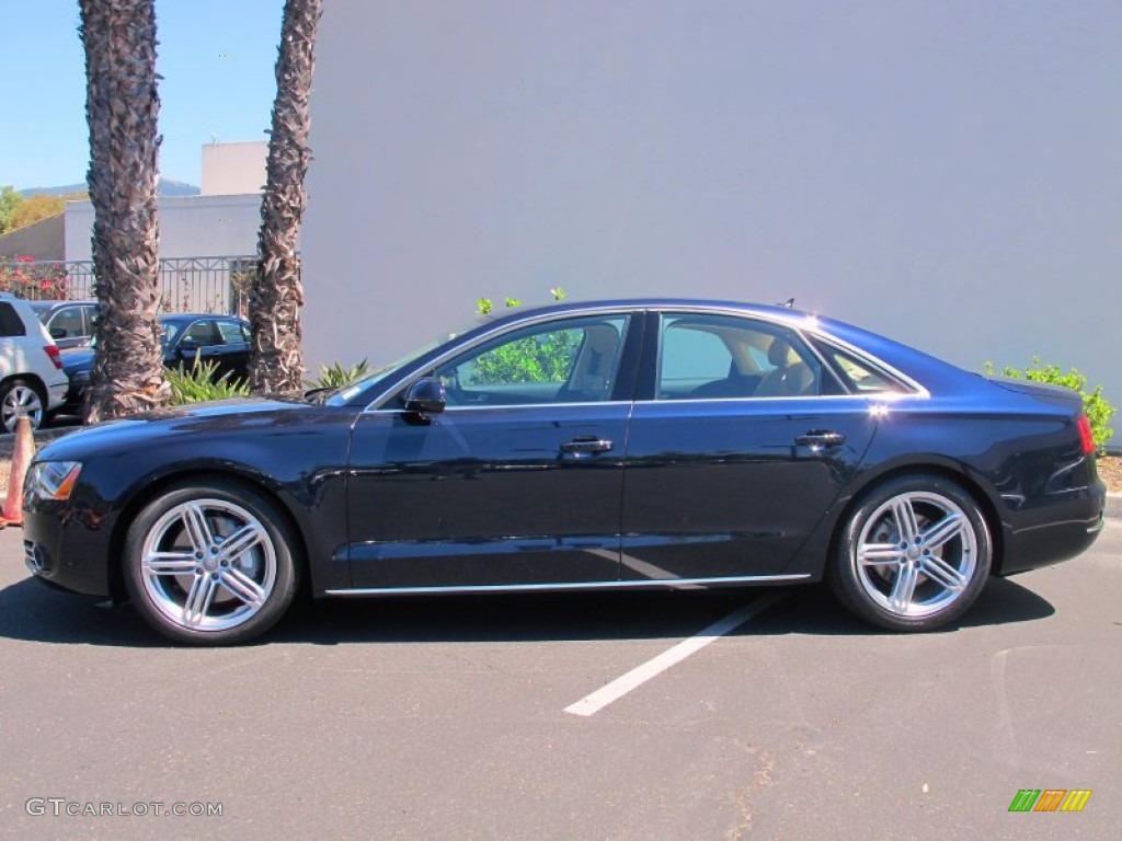 Night Blue Pearl Effect 2013 Audi A8 3.0T quattro Exterior Photo #66136079