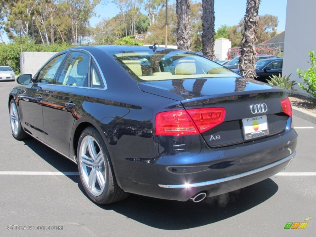 2013 A8 3.0T quattro - Night Blue Pearl Effect / Velvet Beige photo #3
