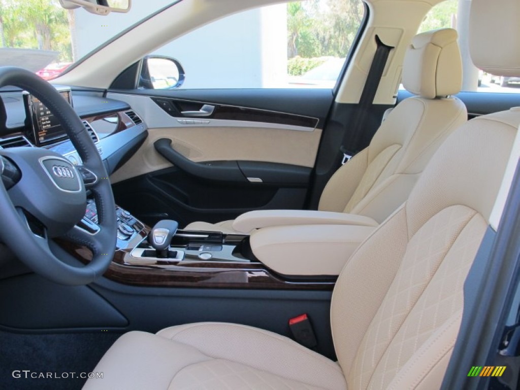 Velvet Beige Interior 2013 Audi A8 3.0T quattro Photo #66136094