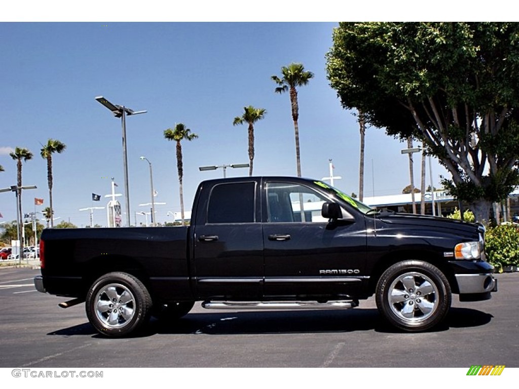 2005 Ram 1500 SLT Quad Cab - Black / Taupe photo #5