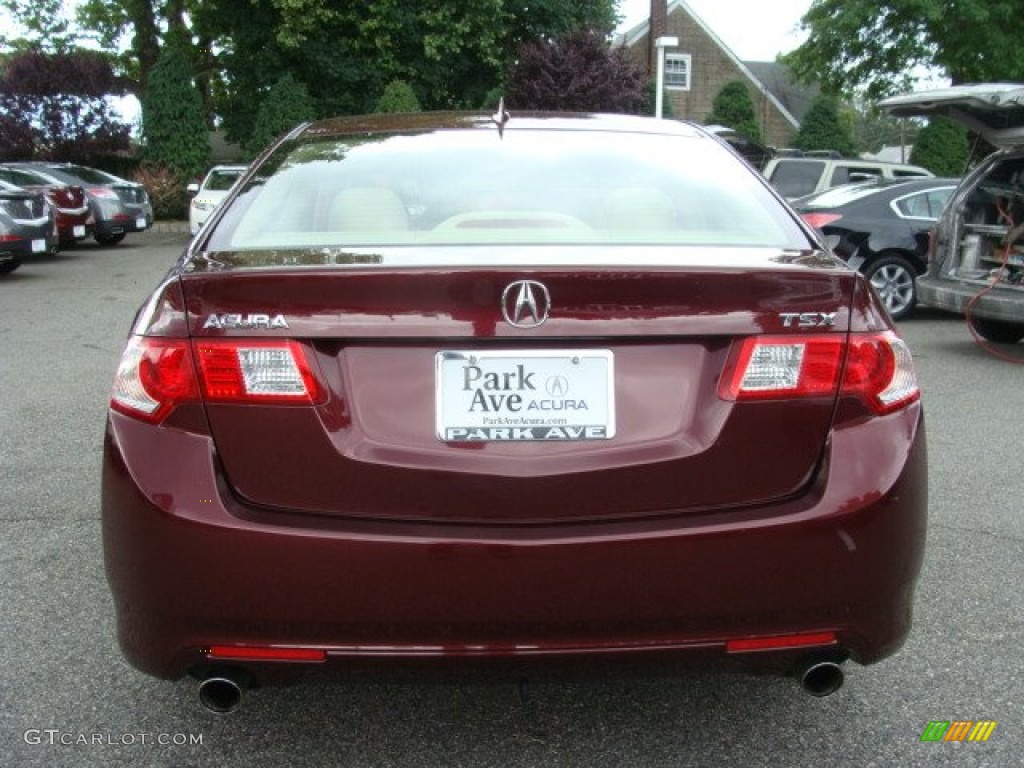 2009 TSX Sedan - Basque Red Pearl / Parchment photo #4