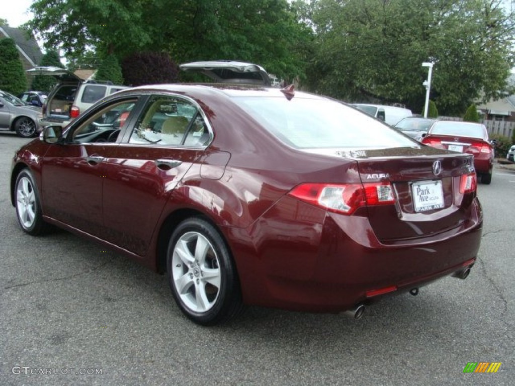 2009 TSX Sedan - Basque Red Pearl / Parchment photo #5