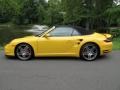 2009 Speed Yellow Porsche 911 Turbo Cabriolet  photo #3