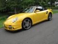 2009 Speed Yellow Porsche 911 Turbo Cabriolet  photo #4