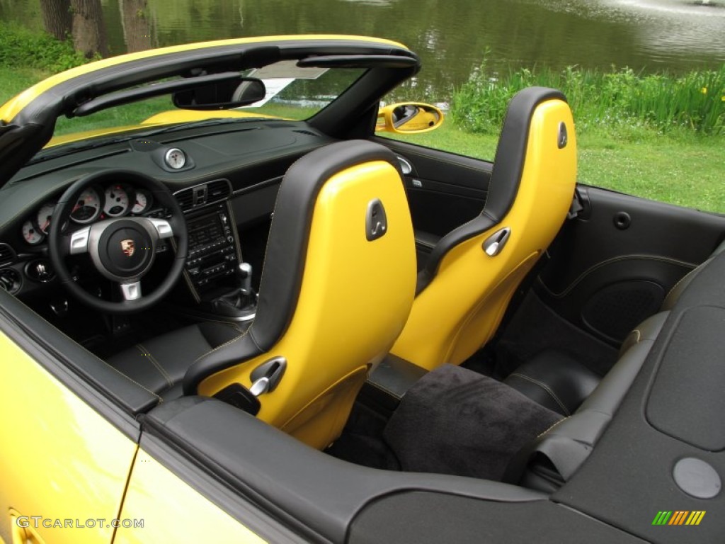 Black Interior 2009 Porsche 911 Turbo Cabriolet Photo #66139127