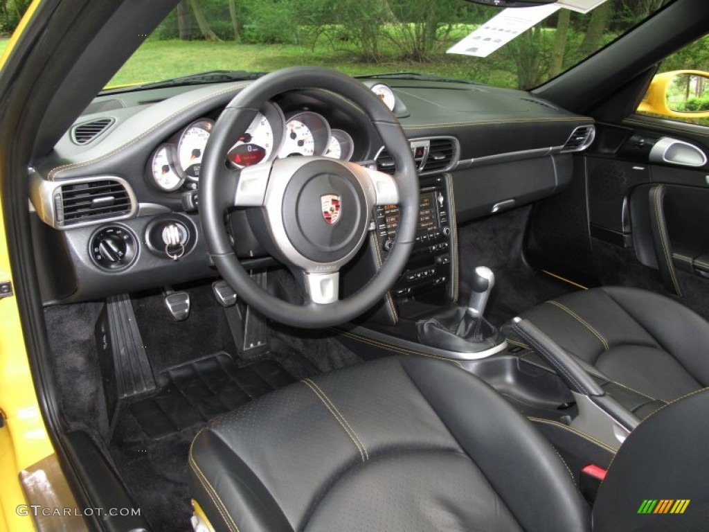 Black Interior 2009 Porsche 911 Turbo Cabriolet Photo #66139133