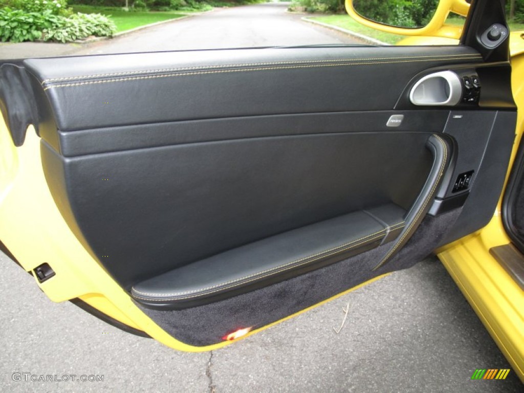 2009 Porsche 911 Turbo Cabriolet Black Door Panel Photo #66139145