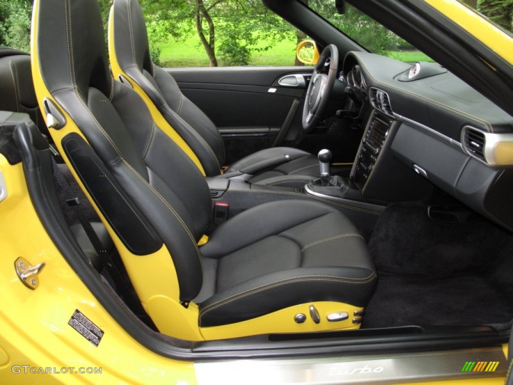 Black Interior 2009 Porsche 911 Turbo Cabriolet Photo #66139160