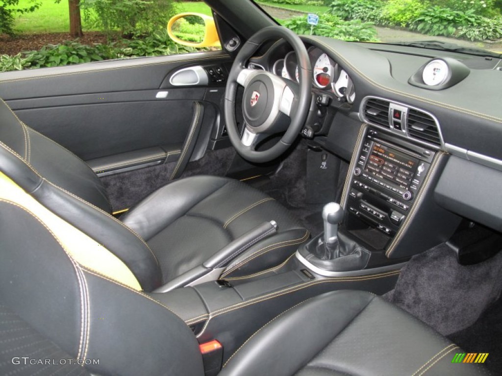 Black Interior 2009 Porsche 911 Turbo Cabriolet Photo #66139166