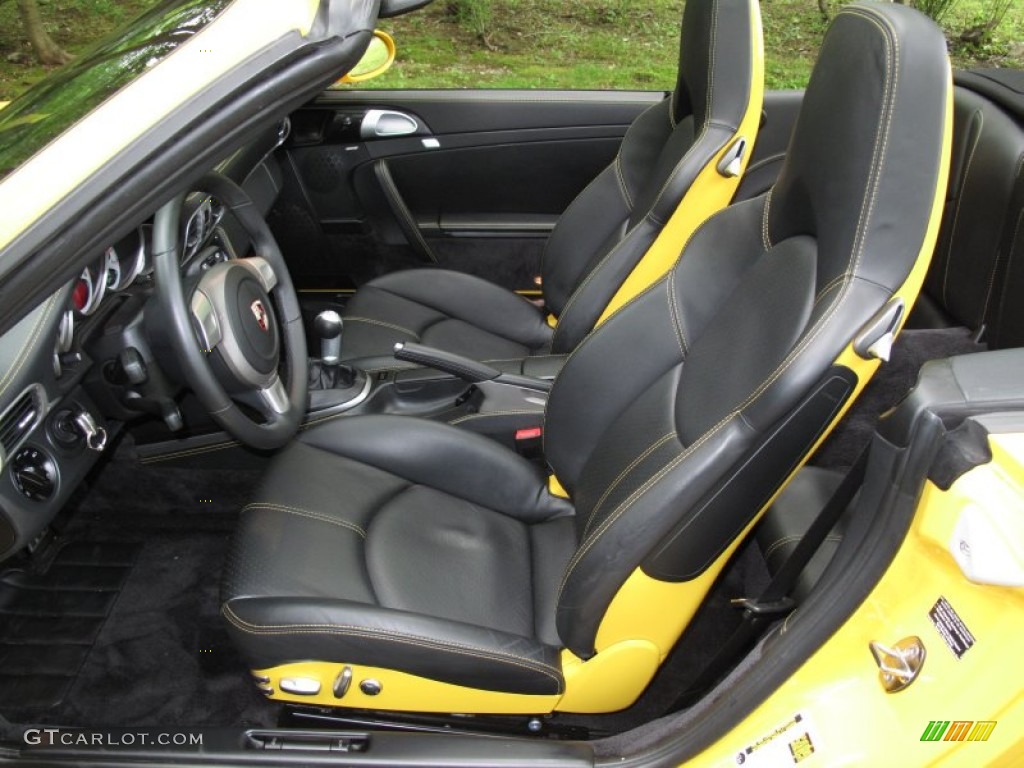 Black Interior 2009 Porsche 911 Turbo Cabriolet Photo #66139187