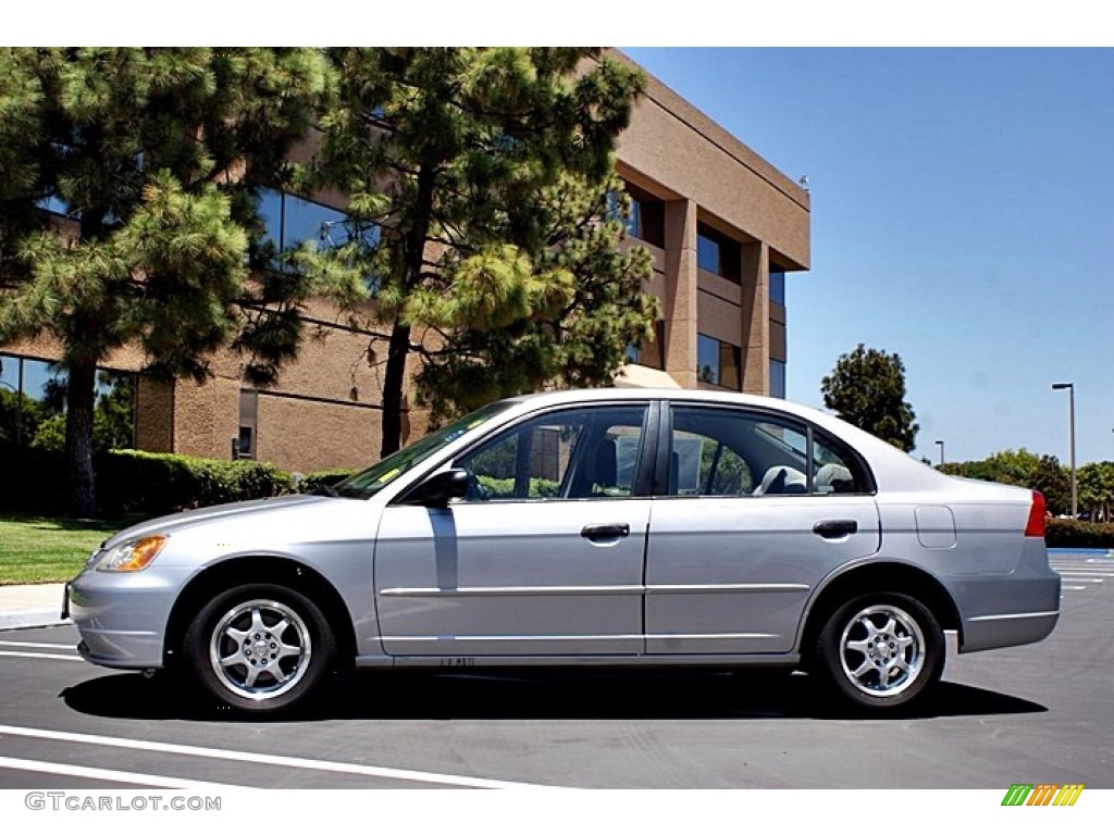 2001 Civic LX Sedan - Satin Silver Metallic / Gray photo #5