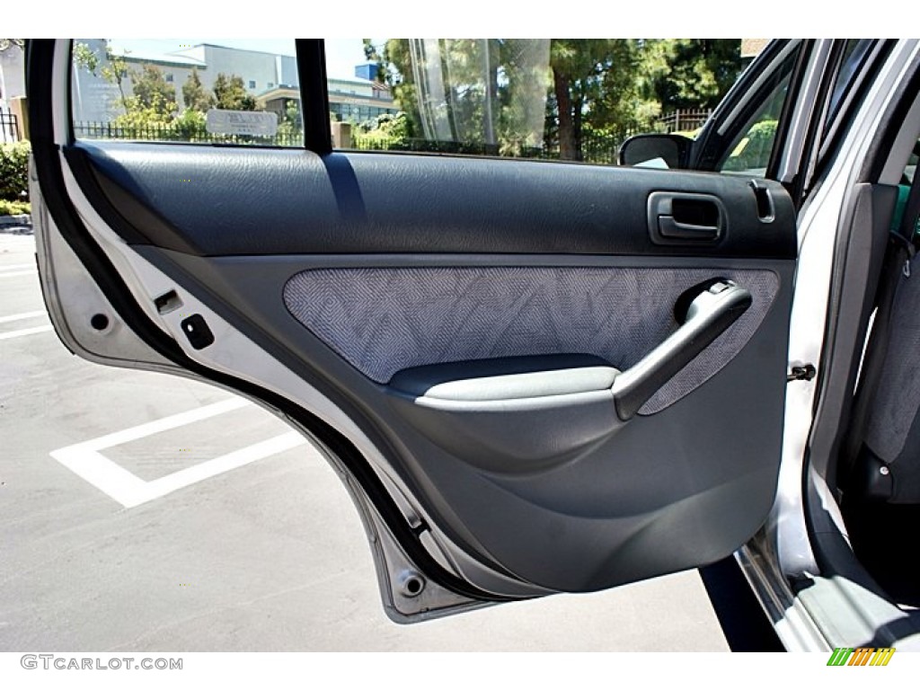 2001 Honda Civic LX Sedan Gray Door Panel Photo #66141839