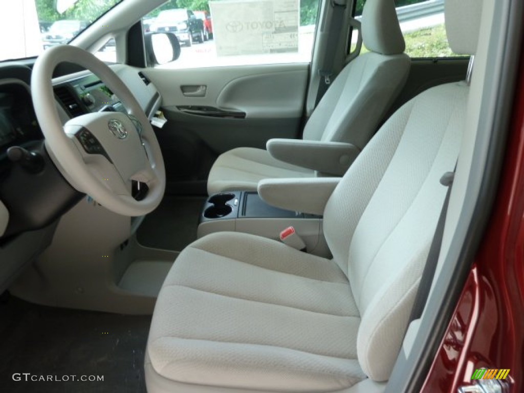 2012 Sienna LE AWD - Salsa Red Pearl / Bisque photo #8