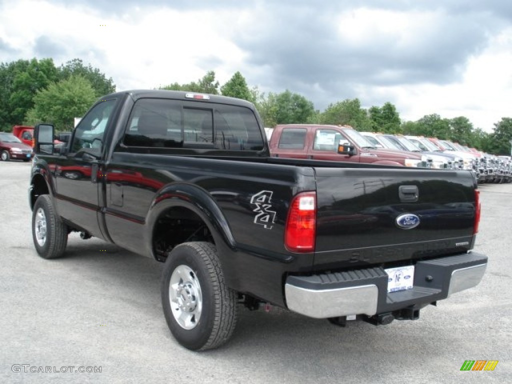 2012 F250 Super Duty XLT Regular Cab 4x4 - Tuxedo Black Metallic / Steel photo #6