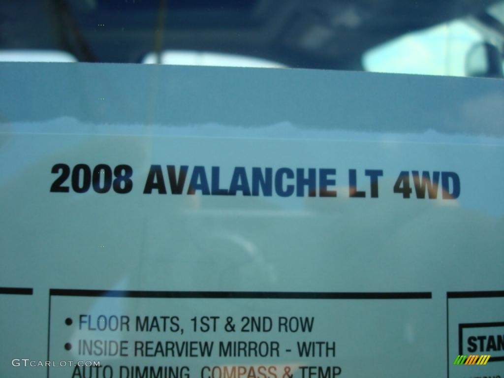 2008 Avalanche LT 4x4 - Graystone Metallic / Ebony photo #43