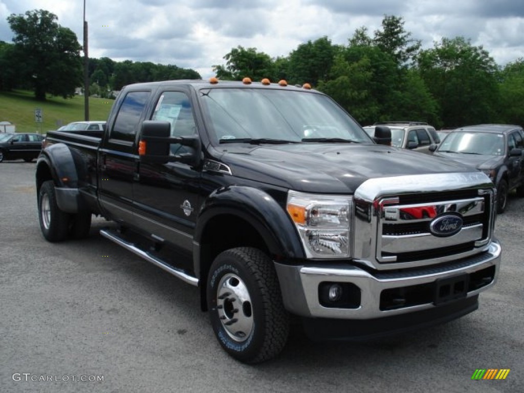 Tuxedo Black 2012 Ford F450 Super Duty Lariat Crew Cab 4x4 Dually Exterior Photo #66145022