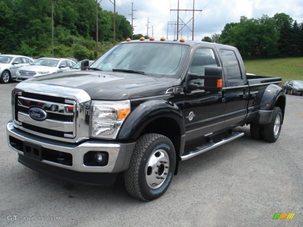 2012 F450 Super Duty Lariat Crew Cab 4x4 Dually - Tuxedo Black / Black photo #4