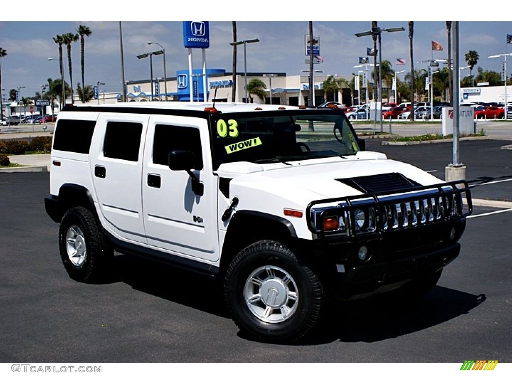 2003 H2 SUV - White / Wheat photo #2