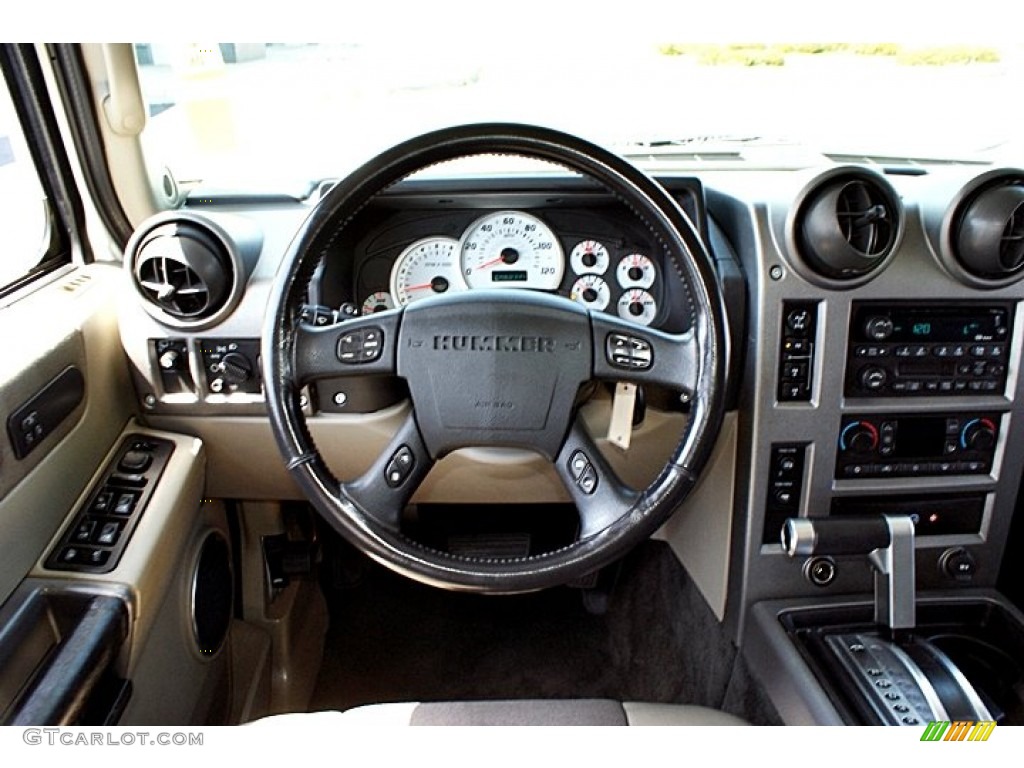 2003 Hummer H2 SUV Wheat Steering Wheel Photo #66145766