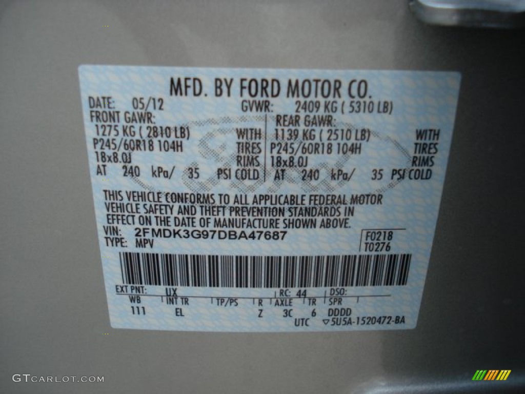 2013 Edge Color Code UX for Ingot Silver Metallic Photo #66146882