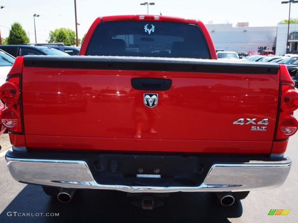 2007 Ram 1500 SLT Quad Cab 4x4 - Flame Red / Medium Slate Gray photo #5