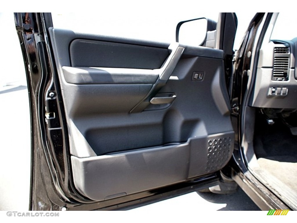 2010 Nissan Titan XE King Cab Charcoal Door Panel Photo #66147275