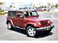 2007 Red Rock Crystal Pearl Jeep Wrangler Unlimited Sahara  photo #2