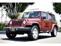 2007 Red Rock Crystal Pearl Jeep Wrangler Unlimited Sahara  photo #11