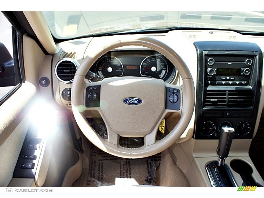 2010 Ford Explorer XLT Camel Steering Wheel Photo #66148358