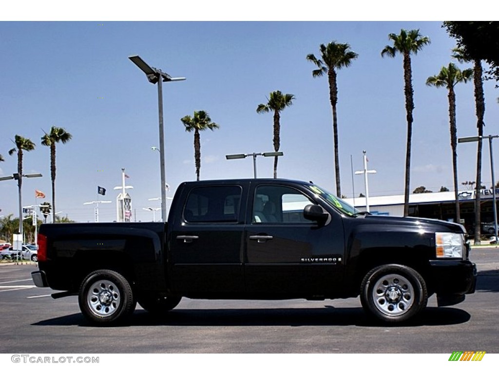 2007 Silverado 1500 LT Crew Cab - Black / Light Titanium/Ebony Black photo #5