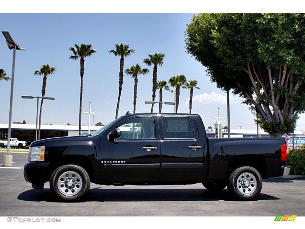 2007 Silverado 1500 LT Crew Cab - Black / Light Titanium/Ebony Black photo #10