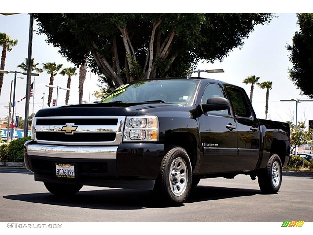 2007 Silverado 1500 LT Crew Cab - Black / Light Titanium/Ebony Black photo #11