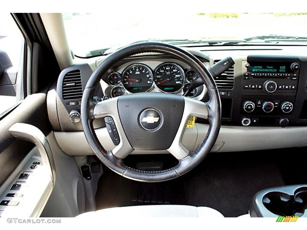 2007 Chevrolet Silverado 1500 LT Crew Cab Light Titanium/Ebony Black Steering Wheel Photo #66148964