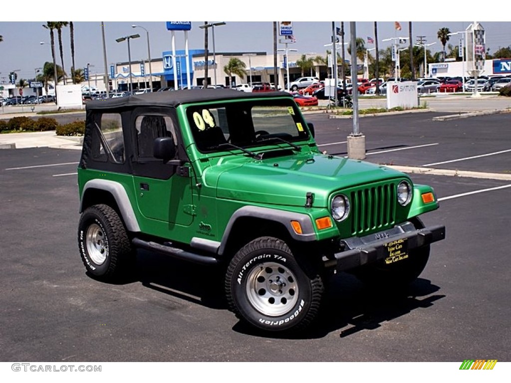 Electric Lime Green Pearl 2004 Jeep Wrangler SE 4x4 Exterior Photo #66149126
