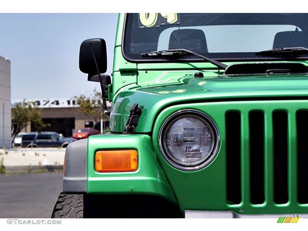 2004 Wrangler SE 4x4 - Electric Lime Green Pearl / Dark Slate Gray photo #4