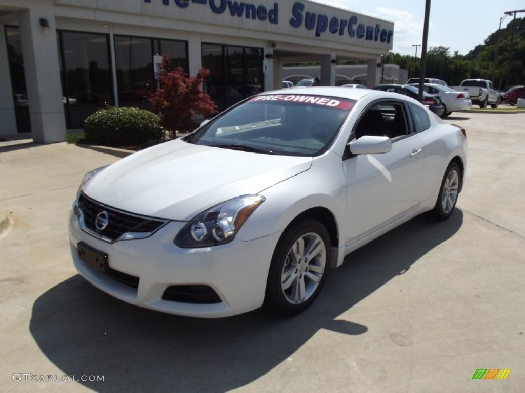 2011 Altima 2.5 S Coupe - Winter Frost White / Charcoal photo #1