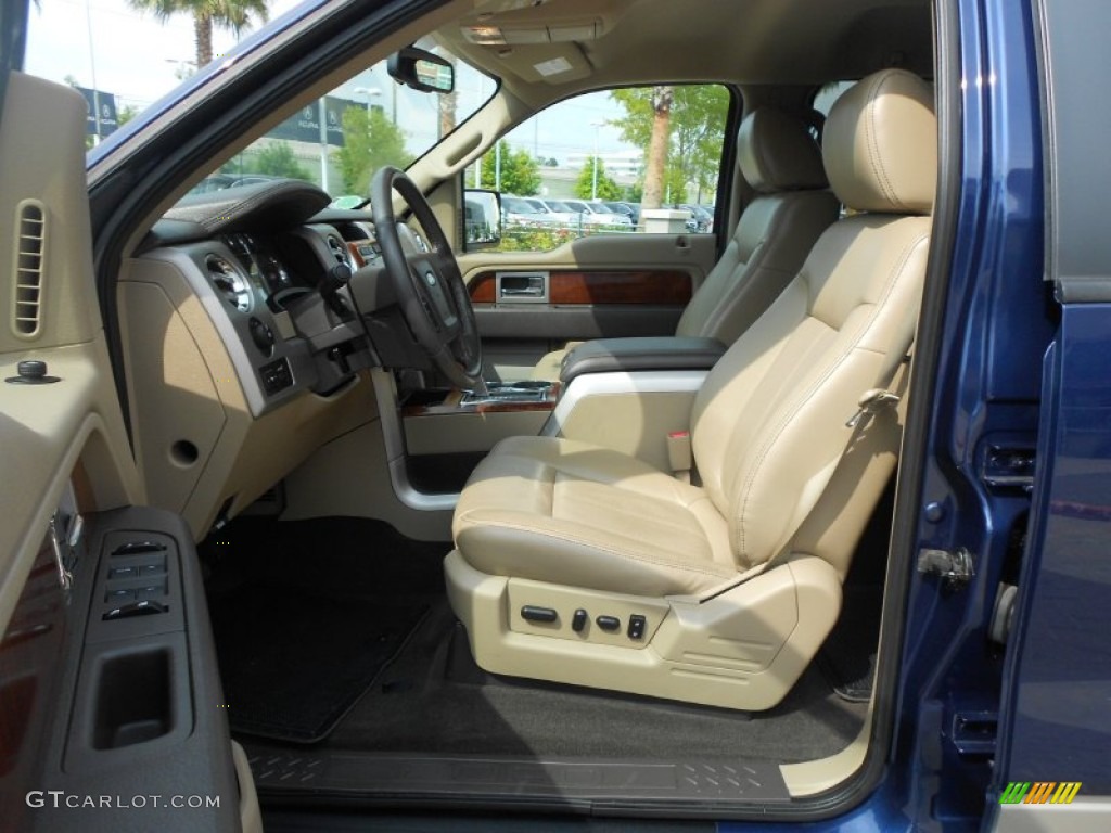 2010 F150 Lariat SuperCrew - Dark Blue Pearl Metallic / Tan photo #12