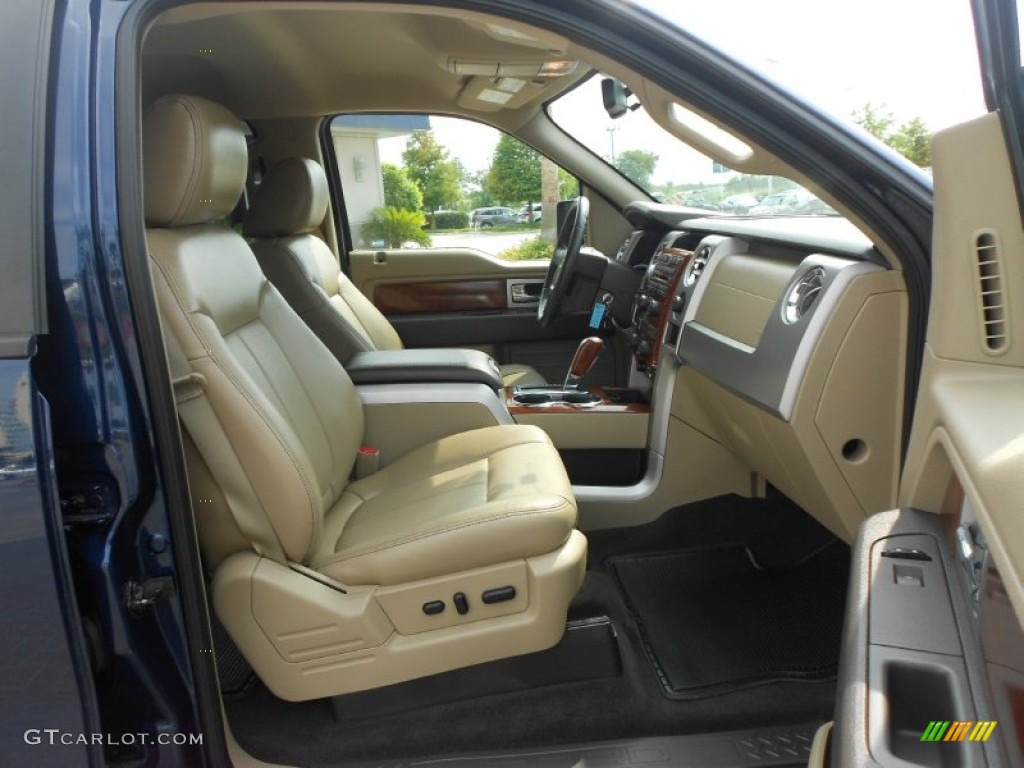 2010 F150 Lariat SuperCrew - Dark Blue Pearl Metallic / Tan photo #15