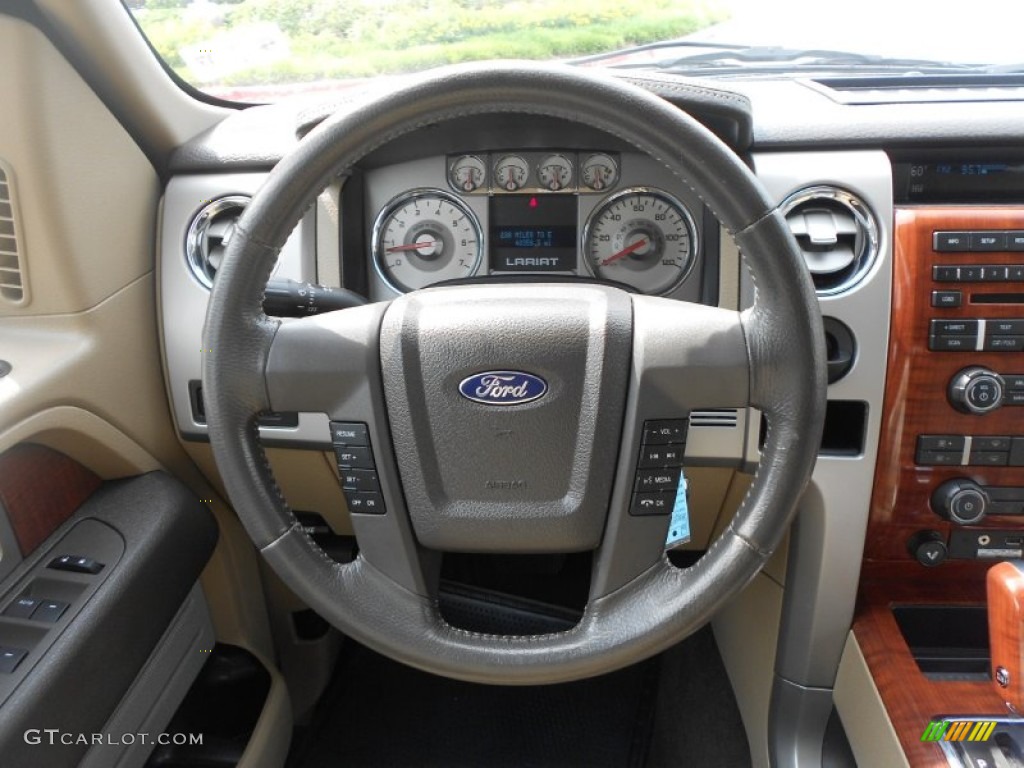 2010 F150 Lariat SuperCrew - Dark Blue Pearl Metallic / Tan photo #19