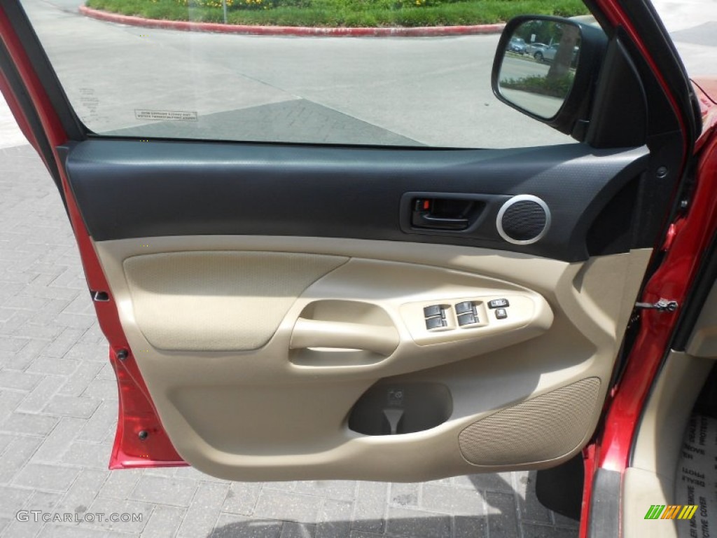 2011 Toyota Tacoma V6 PreRunner Double Cab Sand Beige Door Panel Photo #66152099