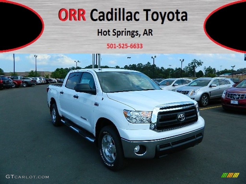 2012 Tundra SR5 TRD CrewMax 4x4 - Super White / Graphite photo #1