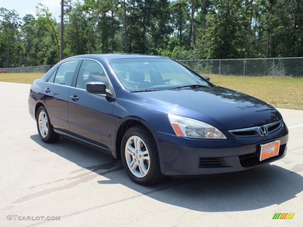 2007 Accord SE Sedan - Royal Blue Pearl / Gray photo #1